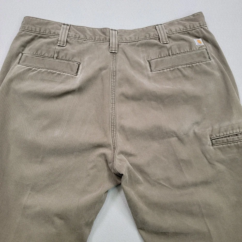 Men's Carhartt Relaxed Fit Work Pants, Brown, Size 38x30,‎ Pre-Owned